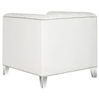 Fauteuil club Kamilah blanc/transparent SAFAVIEH - 31,9 x 33,9 x 29,9 cm (32 po L x 34 po P x 30 po H)