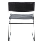 Chaises de salle à manger en cuir Bernardine de SAFAVIEH (lot de 2) - 55 cm (L) x 50 cm (l) x 81 cm (H) - 56 cm (L) x 51 cm (P) x 81 cm (H)