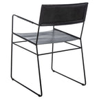 Chaises de salle à manger en cuir Bernardine de SAFAVIEH (lot de 2) - 55 cm (L) x 50 cm (l) x 81 cm (H) - 56 cm (L) x 51 cm (P) x 81 cm (H)
