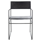 Chaises de salle à manger en cuir Bernardine de SAFAVIEH (lot de 2) - 55 cm (L) x 50 cm (l) x 81 cm (H) - 56 cm (L) x 51 cm (P) x 81 cm (H)