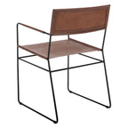 Chaises de salle à manger en cuir Bernardine de SAFAVIEH (lot de 2) - 55 cm (L) x 50 cm (l) x 81 cm (H) - 56 cm (L) x 51 cm (P) x 81 cm (H)