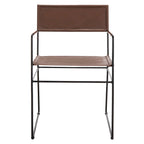 Chaises de salle à manger en cuir Bernardine de SAFAVIEH (lot de 2) - 55 cm (L) x 50 cm (l) x 81 cm (H) - 56 cm (L) x 51 cm (P) x 81 cm (H)