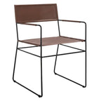 Chaises de salle à manger en cuir Bernardine de SAFAVIEH (lot de 2) - 55 cm (L) x 50 cm (l) x 81 cm (H) - 56 cm (L) x 51 cm (P) x 81 cm (H)
