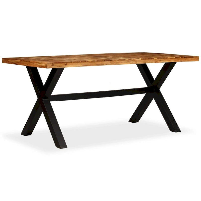 Table de salle à manger vidaXL en bois massif d'acacia et de manguier 70,9 x 35,4 x 29,9