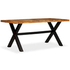 Table de salle à manger vidaXL en bois massif d'acacia et de manguier 70,9 x 35,4 x 29,9