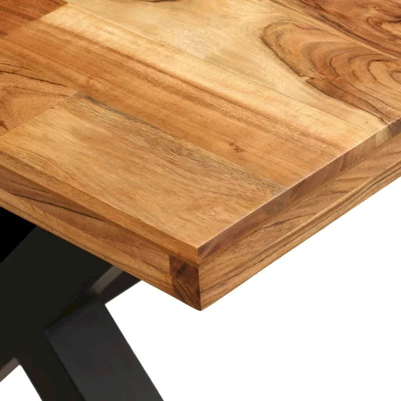 Table de salle à manger vidaXL en bois massif d'acacia et de manguier 70,9 x 35,4 x 29,9