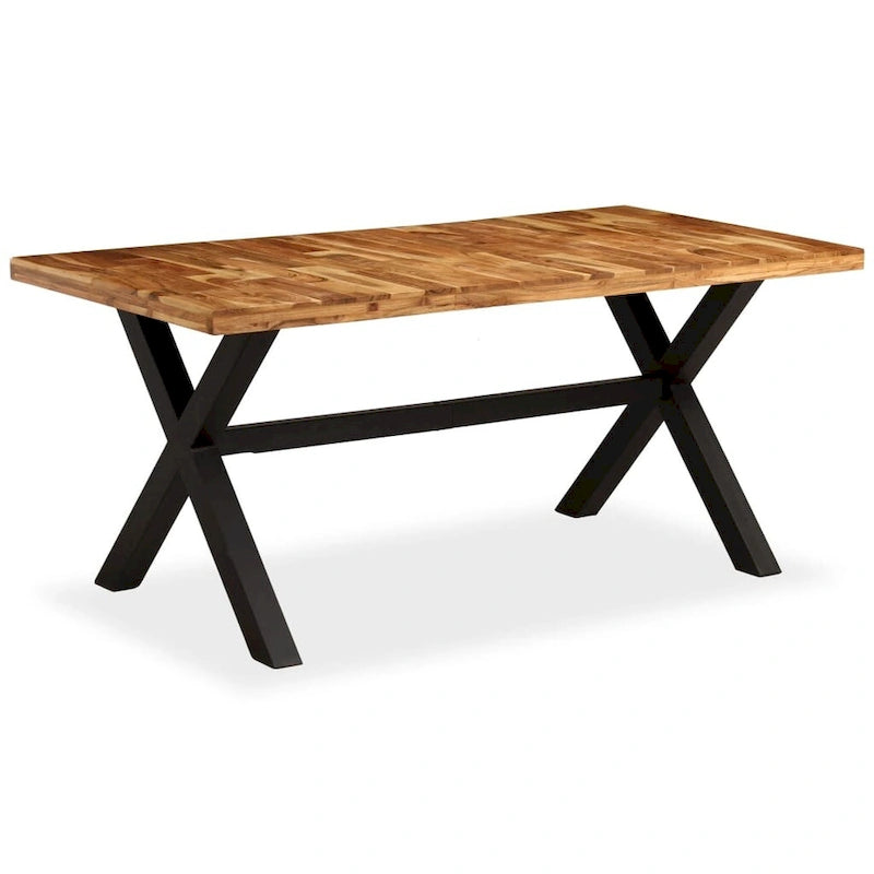 Table de salle à manger vidaXL en bois massif d'acacia et de manguier 70,9 x 35,4 x 29,9