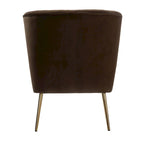 Fauteuil d'appoint confortable sans accoudoirs Monica pour salon, avec dossier capitonné et pieds en métal, par HULALA HOME