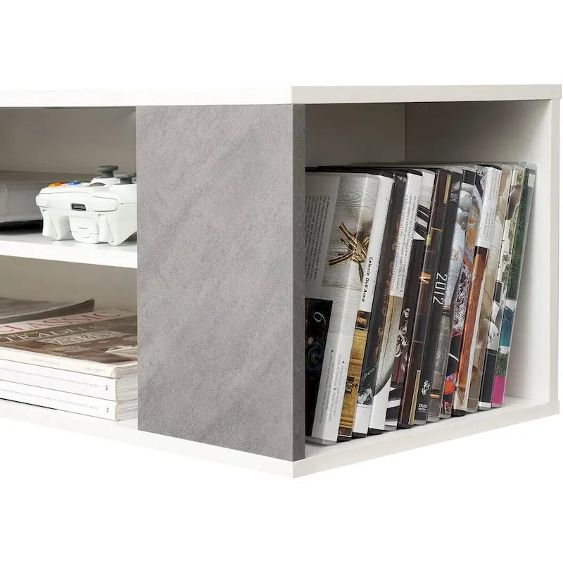 Meuble TV mural flottant WAMPAT, étagère, centre multimédia, meuble sous-téléviseur, 99 cm (39 pouces)