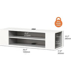 Meuble TV mural flottant WAMPAT, étagère, centre multimédia, meuble sous-téléviseur, 99 cm (39 pouces)