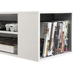 Meuble TV mural flottant WAMPAT, étagère, centre multimédia, meuble sous-téléviseur, 99 cm (39 pouces)
