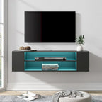 Meuble TV mural flottant WAMPAT, étagère, centre multimédia, meuble sous-téléviseur, 99 cm (39 pouces)