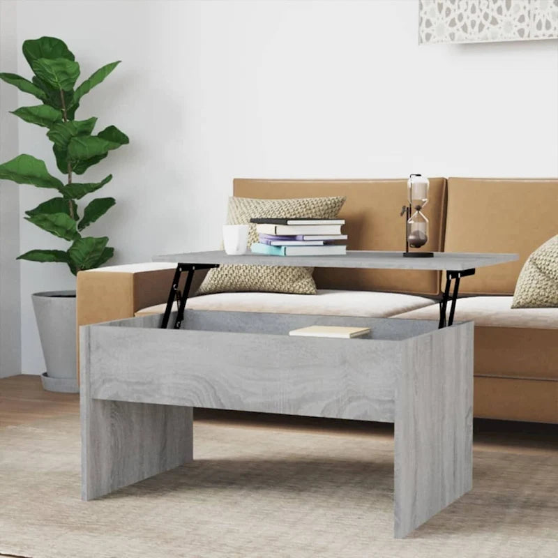 Table basse relevable vidaXL, table d'appoint, table de canapé décorative, bois d'ingénierie - 31,5 x 19,9 x 16,3