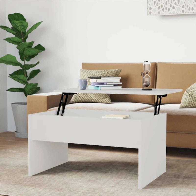 Table basse relevable vidaXL, table d'appoint, table de canapé décorative, bois d'ingénierie - 31,5 x 19,9 x 16,3