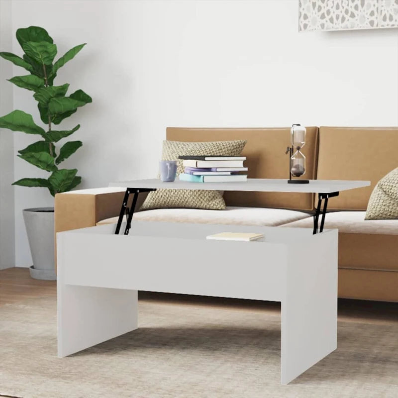 Table basse relevable vidaXL, table d'appoint, table de canapé décorative, bois d'ingénierie - 31,5 x 19,9 x 16,3