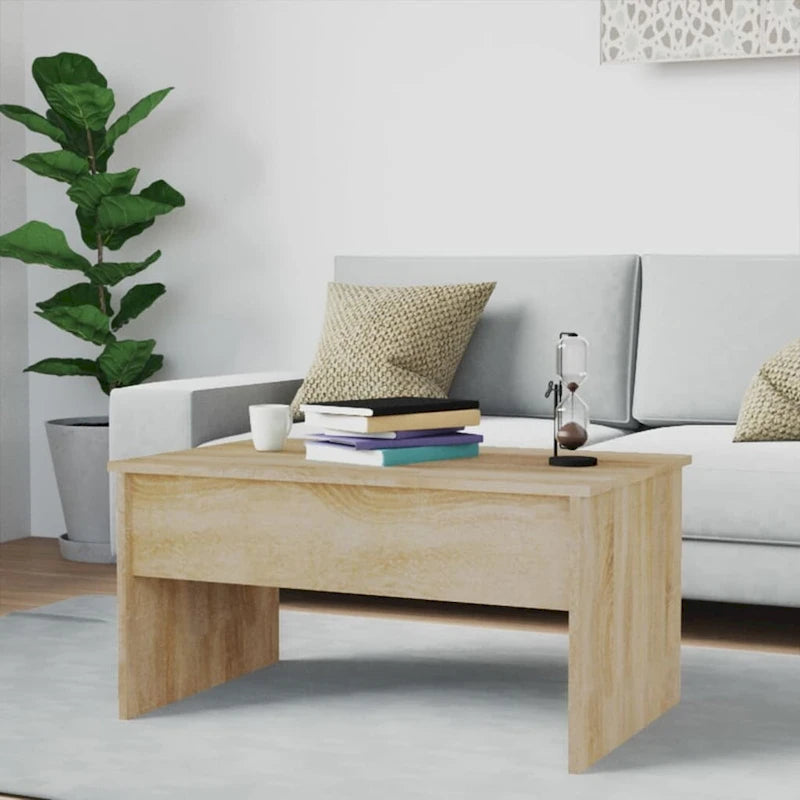 Table basse relevable vidaXL, table d'appoint, table de canapé décorative, bois d'ingénierie - 31,5 x 19,9 x 16,3