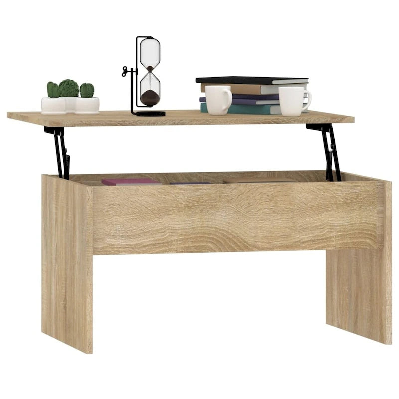 Table basse relevable vidaXL, table d'appoint, table de canapé décorative, bois d'ingénierie - 31,5 x 19,9 x 16,3