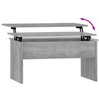 Table basse relevable vidaXL, table d'appoint, table de canapé décorative, bois d'ingénierie - 31,5 x 19,9 x 16,3