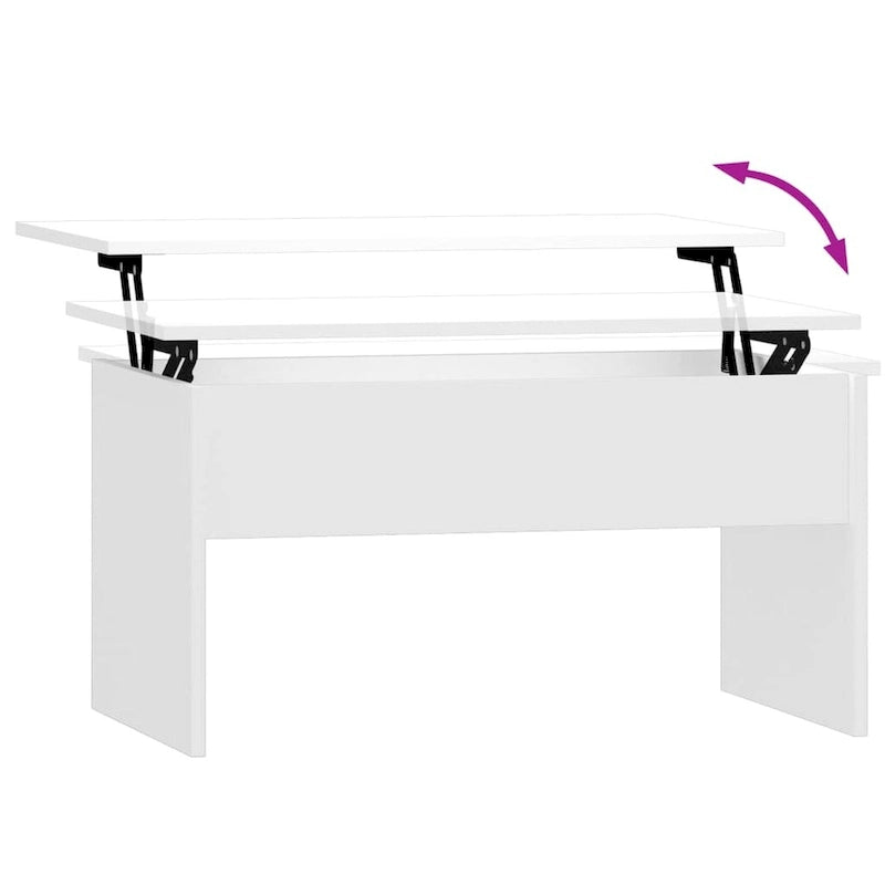 Table basse relevable vidaXL, table d'appoint, table de canapé décorative, bois d'ingénierie - 31,5 x 19,9 x 16,3
