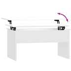 Table basse relevable vidaXL, table d'appoint, table de canapé décorative, bois d'ingénierie - 31,5 x 19,9 x 16,3