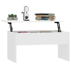 Table basse relevable vidaXL, table d'appoint, table de canapé décorative, bois d'ingénierie - 31,5 x 19,9 x 16,3