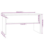 Table basse relevable vidaXL, table d'appoint, table de canapé décorative, bois d'ingénierie - 31,5 x 19,9 x 16,3