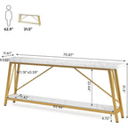 Console/table basse industrielle en bois pour entrée/couloir