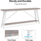 Console/table basse industrielle en bois pour entrée/couloir