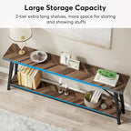 Console/table basse industrielle en bois pour entrée/couloir