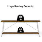 Console/table basse industrielle en bois pour entrée/couloir