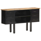 Buffet vidaXL 43,3 x 11,8 x 25,6 cm en bois de manguier massif brut et acier
