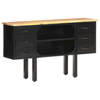 Buffet vidaXL 43,3 x 11,8 x 25,6 cm en bois de manguier massif brut et acier