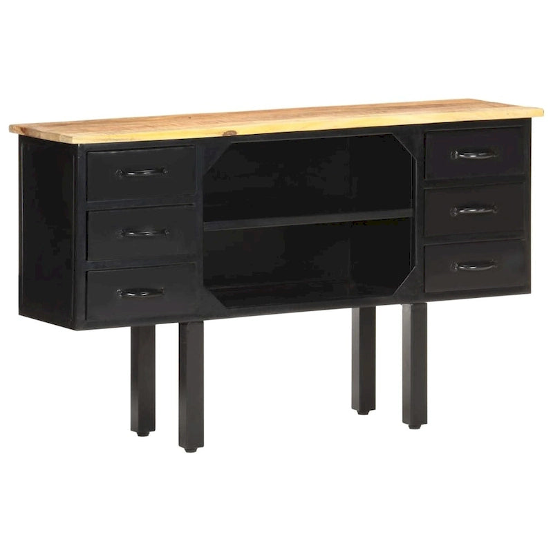 Buffet vidaXL 43,3 x 11,8 x 25,6 cm en bois de manguier massif brut et acier