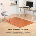Tapis de chaise rectangulaire standard Jani Eco Bamboo (72 x 48 pouces), qualité supérieure, écologique