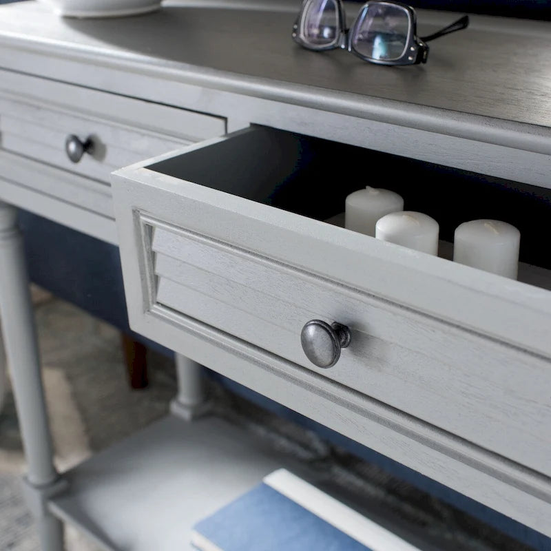 Console SAFAVIEH Tinnie à 2 tiroirs - 91,4 cm L x 33 cm l x 74,9 cm H