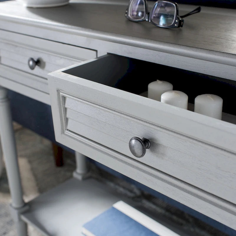Console SAFAVIEH Tinnie à 2 tiroirs - 91,4 cm L x 33 cm l x 74,9 cm H