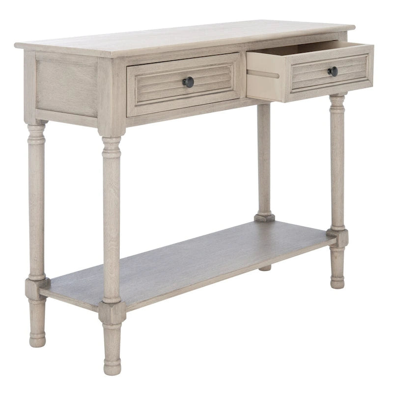 Console SAFAVIEH Tinnie à 2 tiroirs - 91,4 cm L x 33 cm l x 74,9 cm H