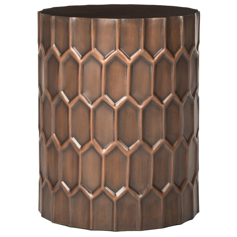 Tables d'appoint SAFAVIEH Thomasina en cuivre antique - 15 x 15 x 19,5 cm - 15 cm L x 15 cm P x 20 cm H