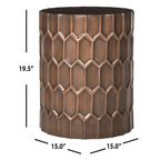 Tables d'appoint SAFAVIEH Thomasina en cuivre antique - 15 x 15 x 19,5 cm - 15 cm L x 15 cm P x 20 cm H