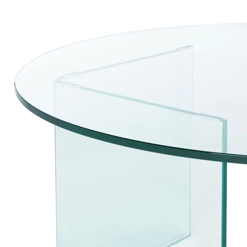 Table basse en verre trempé Annice de SAFAVIEH - 35 cm L x 35 cm P x 16 cm H