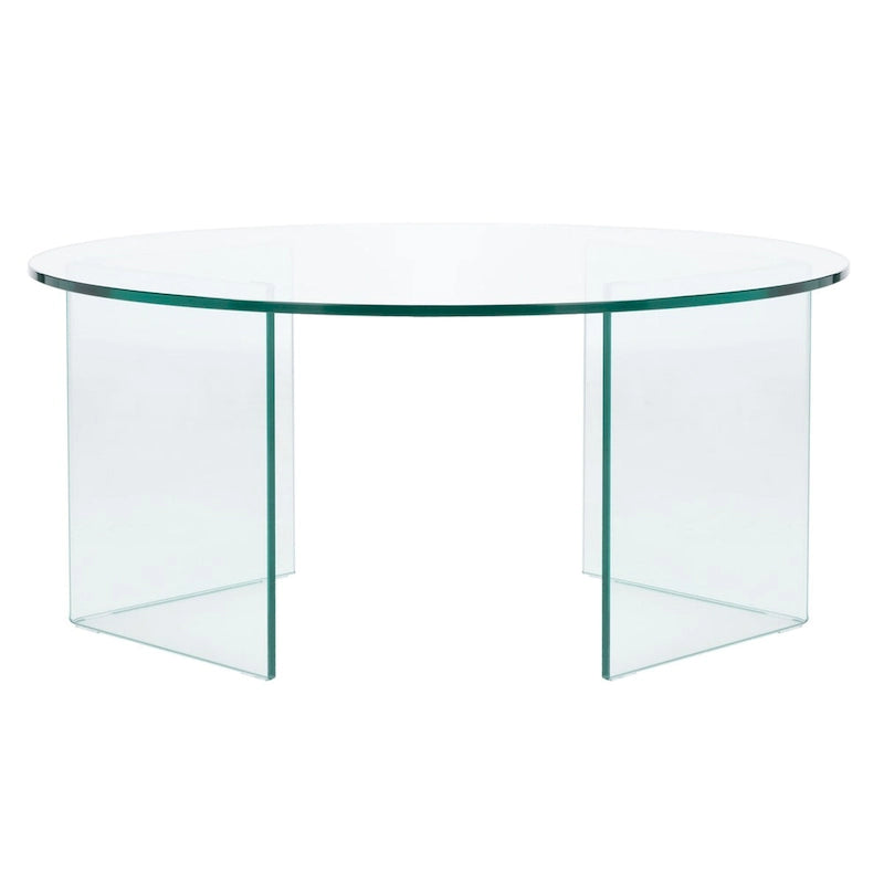 Table basse en verre trempé Annice de SAFAVIEH - 35 cm L x 35 cm P x 16 cm H