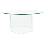 Table basse en verre trempé Annice de SAFAVIEH - 35 cm L x 35 cm P x 16 cm H