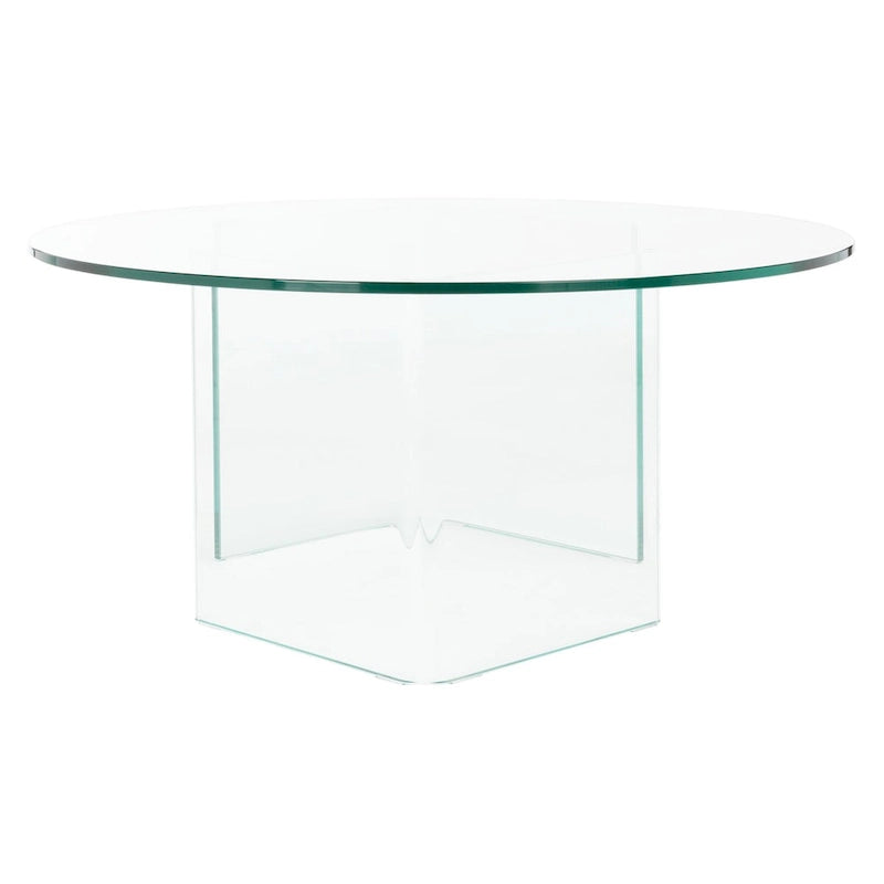 Table basse en verre trempé Annice de SAFAVIEH - 35 cm L x 35 cm P x 16 cm H