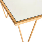 Table basse SAFAVIEH Armida, finition feuille d'or antique - 122 x 46,5 x 68,5 cm (48 po L x 18 po P x 27 po H)