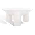 Table basse en bois SAFAVIEH Couture Isavella Rd - 89 cm L x 89 cm P x 41 cm H