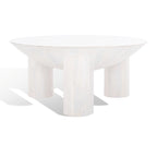 Table basse en bois SAFAVIEH Couture Isavella Rd - 89 cm L x 89 cm P x 41 cm H