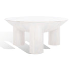 Table basse en bois SAFAVIEH Couture Isavella Rd - 89 cm L x 89 cm P x 41 cm H