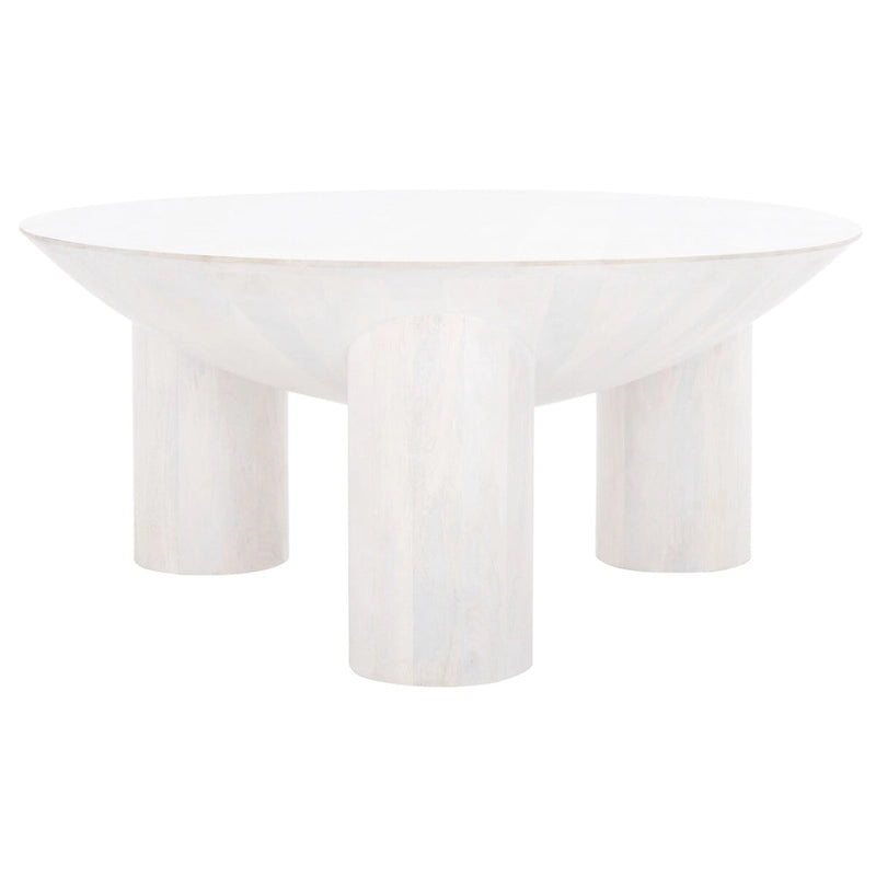 Table basse en bois SAFAVIEH Couture Isavella Rd - 89 cm L x 89 cm P x 41 cm H