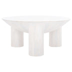 Table basse en bois SAFAVIEH Couture Isavella Rd - 89 cm L x 89 cm P x 41 cm H