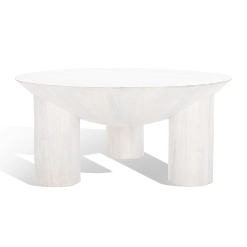 Table basse en bois SAFAVIEH Couture Isavella Rd - 89 cm L x 89 cm P x 41 cm H